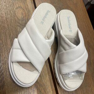 TIMBERLAND WOMEN'S LONDON VIBE SLIDE WHITE FULL GRAIN A63RV-EM2 ALL SIZES